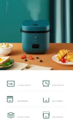 Mini Rice Cooker Automatic Household Kitchen Electric Cooking machine 1-2 People Food Warmer Steamer 1.2L Small Rice Cooker - Image 24