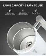 DEVISIB 3 in 1 Electric Milk Frother 300ml Automatic Hot and Cold Foam Maker for Coffee Latte Cappuccino Macchiato Hot Chocolate - Image 12