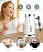 DEVISIB 3 in 1 Electric Milk Frother 300ml Automatic Hot and Cold Foam Maker for Coffee Latte Cappuccino Macchiato Hot Chocolate - Image 13