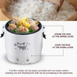 Electric Mini Rice Cooker Portable MultiCooker Household Rice Cookers 12V 24V 220V Pot Cooking Machine Pans For Car Truck Home - Image 14