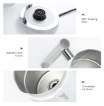 DEVISIB 3 in 1 Electric Milk Frother 300ml Automatic Hot and Cold Foam Maker for Coffee Latte Cappuccino Macchiato Hot Chocolate - Image 16