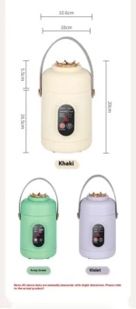 HOMEFISH Multifunctional Rice Cooker Portable Small Travel Electric Kettle Household Hot Pot with 110V US/220V EU Plug - Image 18