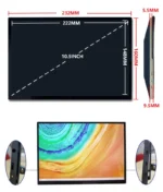 10.5 Inch 2k Portable Touch Screen TV Monitor Mobile for Movie Home Party Office Business Lightweight High-definition Saturation - Image 2