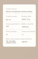 Mini Household Electric Washing Cup Underwear Socks Small Wireless Charging Washing Machine Pet clothes washing machine - Image 30