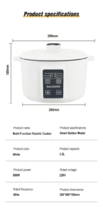 220V Household Multi Cookers 3.5L Electric Cooker Non-stick Cooking pot Hot Pot Smart Rice cooker Cooking Appliances - Image 23