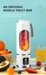 10 Blades Portable Fruit Juicer 450ml Capacity 3 Gears USB Rechargeable Blender Ice Crusher for Shakes and Smoothies Juicer Cup - Image 15