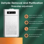 Mute Negative Ion Air Purifier Negative Ion Purification Machine With HEPA Filter Air Cleaner Odor Remover Portable Air Purifier - Image 3