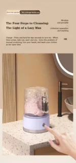 New Wireless Washing Machine Portable Travel Underwear And Socks Laundry Bucket,  Charging Mini Clothes Washing Cup 2-speed Time - Image 22