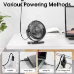 Electric Fan Portable Cooling Laptops Silent USB Fan Three Speed Adjustment for Home Office Desktop Outdoor Camping Mini Fan - Image 3