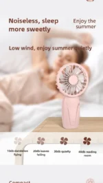 Portable Handheld Small Fan ABS Lightweight Cute Appearance USB Rechargeable Mini Fan for On Go Cooling Portable Mini Pocket Fan - Image 14