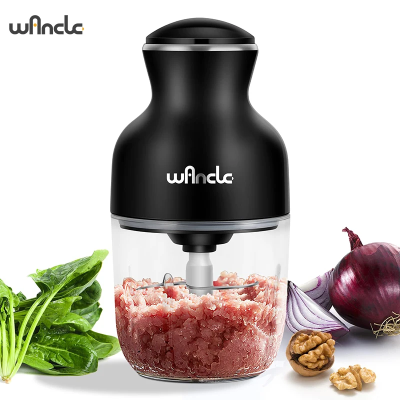 S2020cb6b6fad4cd0b19ab74ebcb0ff547.webp Wancle 0.6L Household Meat Grinder Food Processor Stainless Steel Blade 350W High Power Vegetable Fruit Chopper Kitchen Grinder - Image 1
