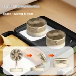 USB Foldable Portable Fan with 8inch 4 Speeds ＆ Timing, Battery Operated Mini Floor Fan for Bedroom, Indoor or Outdoor,Table Fan - Image 4