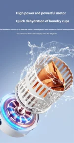 HOMEFISH Dehydrated Underwear Washing Machine Fully Automatic Dormitory Mini Mini Sock and Underwear Washing Machine - Image 18