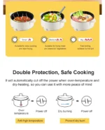 220V Multi Cookers Single/Double Layer Electric Pot 1-2 People Household Non-stick Pan Hot Pot Rice Cooker Cooking Appliances - Image 16