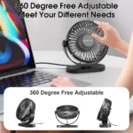 Electric Fan Portable Cooling Laptops Silent USB Fan Three Speed Adjustment for Home Office Desktop Outdoor Camping Mini Fan - Image 4