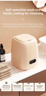 Small Washing Machine for Underwear Children's Clothes mini Washer fully automatic Portable Washing Machine with Spin Dryer 220V - Image 10