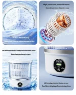 HOMEFISH Dehydrated Underwear Washing Machine Fully Automatic Dormitory Mini Mini Sock and Underwear Washing Machine - Image 12