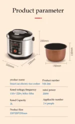 Portable Car Rice Cooker 2L Electric Truck Multi-Cooker Soup Porridge Cooking Food Steamer Electric Lunch Box 12V or 24V - Image 25