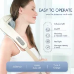 Foreverlily 26W Neck And Shoulder Massager Wireless Shoulder And Back Kneading Massage Shawl Trapezius Neck Cervical masajeador - Image 45
