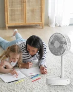 KASYDoFF Portable Oscillating Desk Fan, 8-Inch＆ 5400mAh USB Battery Operated Fan with 4 Speed Strong Airflow Foldable Personal - Image 6