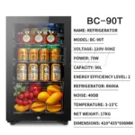 Household refrigerator Small office ice bar Tea refrigerator E-sports hotel display cabinet Beverage wine cabinet - Image 8