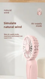 Portable Handheld Small Fan ABS Lightweight Cute Appearance USB Rechargeable Mini Fan for On Go Cooling Portable Mini Pocket Fan - Image 16