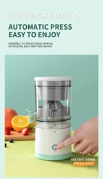 Portable Electric Juicer USB Rechargeable Wireless Mini Fruit Blender Automatic Juice Squeezer for Home Travel Office - Image 11