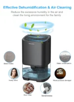 Air Dehumidifier Portable Mute Moisture Absorbers Machine Air Dryer For Home Bedroom Office Kitchen Deodorizer Dryer EU/US plug - Image 16