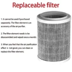 Mute Negative Ion Air Purifier Negative Ion Purification Machine With HEPA Filter Air Cleaner Odor Remover Portable Air Purifier - Image 7
