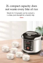 Portable Car Rice Cooker 2L Electric Truck Multi-Cooker Soup Porridge Cooking Food Steamer Electric Lunch Box 12V or 24V - Image 16