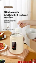 HOMEFISH Multifunctional Rice Cooker Portable Small Travel Electric Kettle Household Hot Pot with 110V US/220V EU Plug - Image 15