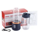 6 Blades Electric Juicer Cup with 2 Cups For Travel Portable Juicer Mixer Usb Charge Fresh Fruit Juice Personal Blender Smoothie