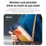 6 Blades Electric Juicer Cup with 2 Cups For Travel Portable Juicer Mixer Usb Charge Fresh Fruit Juice Personal Blender Smoothie - Image 17