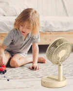 KASYDoFF Portable Oscillating Desk Fan, 8-Inch＆ 5400mAh USB Battery Operated Fan with 4 Speed Strong Airflow Foldable Personal - Image 11
