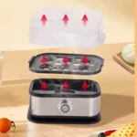 DayPlus Egg Boiler, 6 Eggs Capacity Cooker for Soft,Multi-use Space Saving Food Steamer for Corn, Vegetable, Dumplings - Image 3