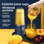 6 Blades Electric Juicer Cup with 2 Cups For Travel Portable Juicer Mixer Usb Charge Fresh Fruit Juice Personal Blender Smoothie - Image 11