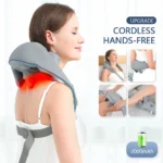 Foreverlily 26W Neck And Shoulder Massager Wireless Shoulder And Back Kneading Massage Shawl Trapezius Neck Cervical masajeador - Image 36