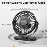Electric Fan Portable Cooling Laptops Silent USB Fan Three Speed Adjustment for Home Office Desktop Outdoor Camping Mini Fan - Image 2