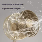 USB Foldable Portable Fan with 8inch 4 Speeds ＆ Timing, Battery Operated Mini Floor Fan for Bedroom, Indoor or Outdoor,Table Fan - Image 3