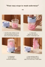 New Wireless Washing Machine Portable Travel Underwear And Socks Laundry Bucket,  Charging Mini Clothes Washing Cup 2-speed Time - Image 21