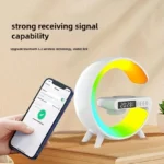Universally Multi Functional Wireless Speaker with RGB Night Light Alarm Clock For iPhone  Samsung Xiaomi Charging Station - Image 2