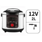 Portable Car Rice Cooker 2L Electric Truck Multi-Cooker Soup Porridge Cooking Food Steamer Electric Lunch Box 12V or 24V - Image 10