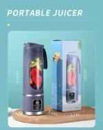 10 Blades Portable Fruit Juicer 450ml Capacity 3 Gears USB Rechargeable Blender Ice Crusher for Shakes and Smoothies Juicer Cup - Image 14