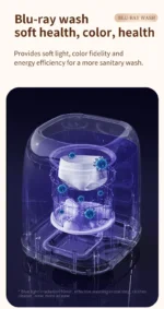 Small Washing Machine for Underwear Children's Clothes mini Washer fully automatic Portable Washing Machine with Spin Dryer 220V - Image 15