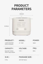 Electric Egg Cooker Multi-Functional Household Egg Cooker High Capacity Soft Medium Hard-Boiled Egg Cooker Egg Custard Steamer - Image 18