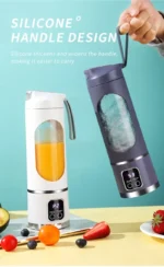 10 Blades Portable Fruit Juicer 450ml Capacity 3 Gears USB Rechargeable Blender Ice Crusher for Shakes and Smoothies Juicer Cup - Image 12