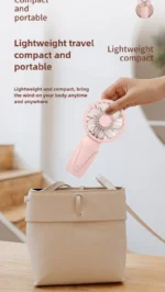 Portable Handheld Small Fan ABS Lightweight Cute Appearance USB Rechargeable Mini Fan for On Go Cooling Portable Mini Pocket Fan - Image 15