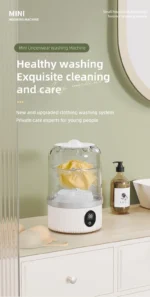 Mini Washing Machine Household Electric Washing Cup Underwear Socks Small Wireless Charging Washing Machine - Image 9