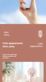 Portable Handheld Small Fan ABS Lightweight Cute Appearance USB Rechargeable Mini Fan for On Go Cooling Portable Mini Pocket Fan - Image 19