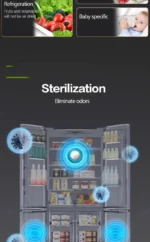 Large-capacity side-by-side home refrigerator with air-cooled frost-free technology and inverter-driven quiet operation - Image 14